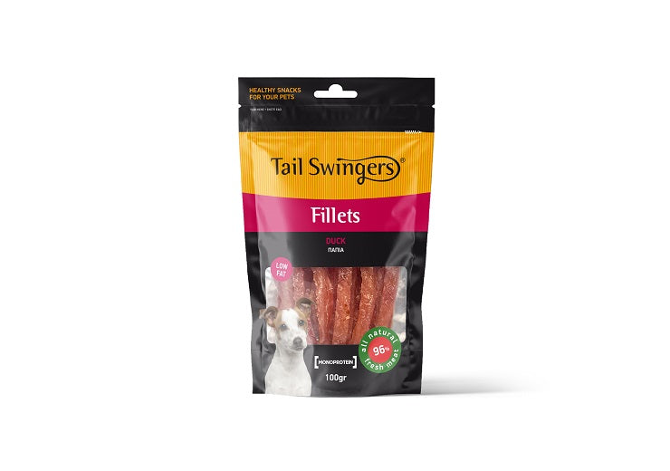TAIL SWINGERS SNACK FILETTO DI ANATRA A STRISCE 100 GR