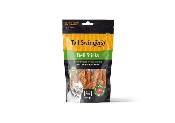 TAIL SWINGERS SNACK OSSO STICK INTRECCIATO CON FILETTO DI POLLO 100 GR