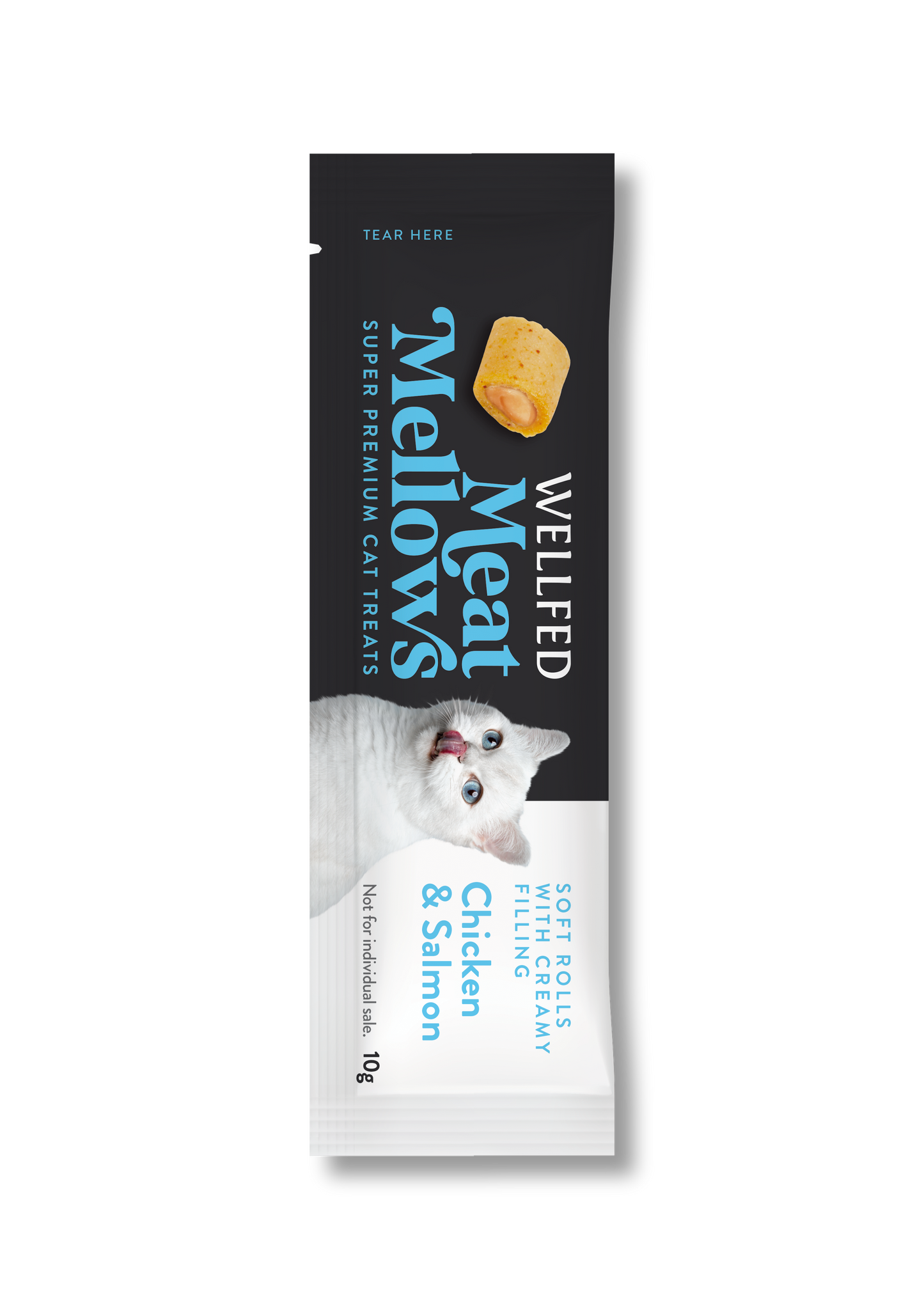 SNACK GATTO MEAT MELLOWS POLLO E SALMONE 3 x10 gr