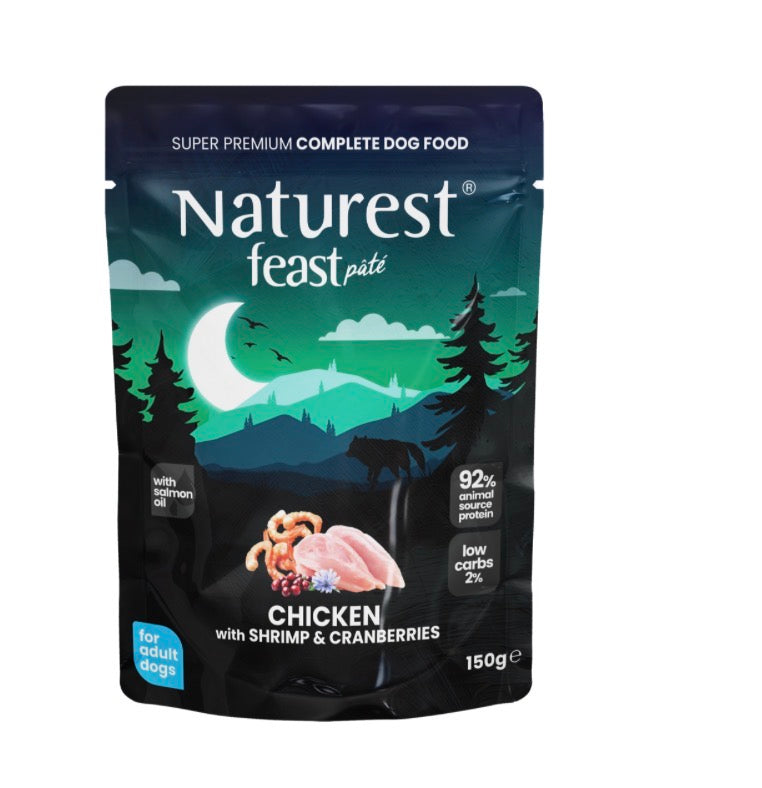 Naturest paté per cani 150 gr pollo & gamberetti