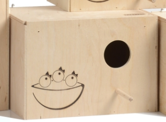NIDO IN LEGNO COMPENSATO L7 24,5X16.5X17 cm