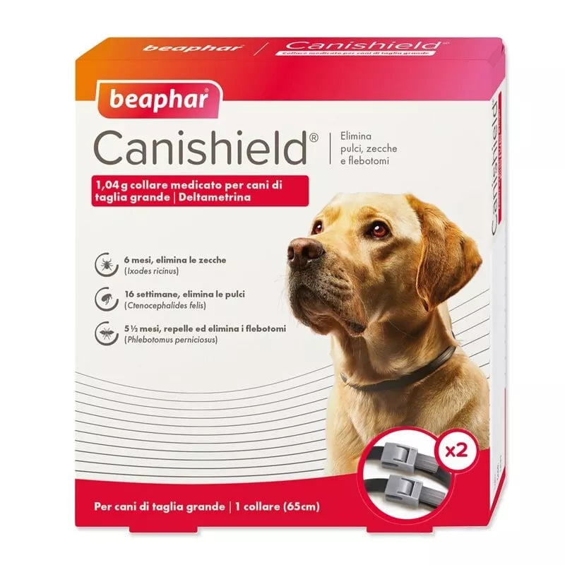 2 pz collare Beaphar canishield grande 65 cm (1 confezione da 2 collari)