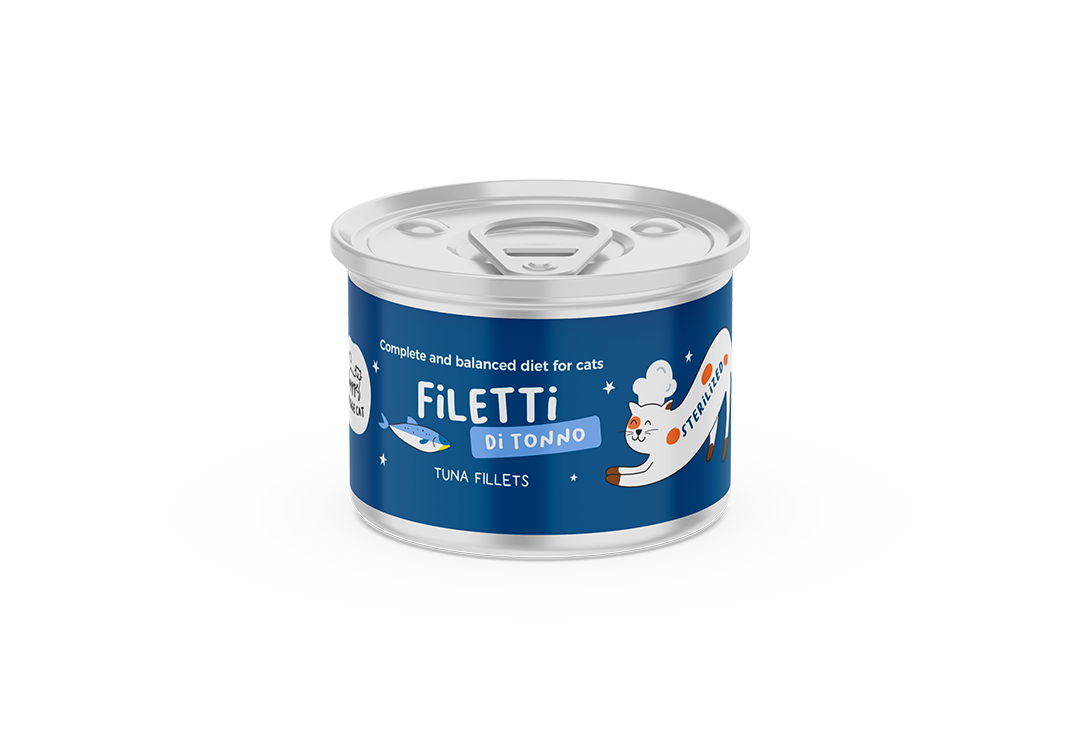 hygge cat naturale Filetti di Tonno Alimento completo per gatti sterilizzati 70 gr