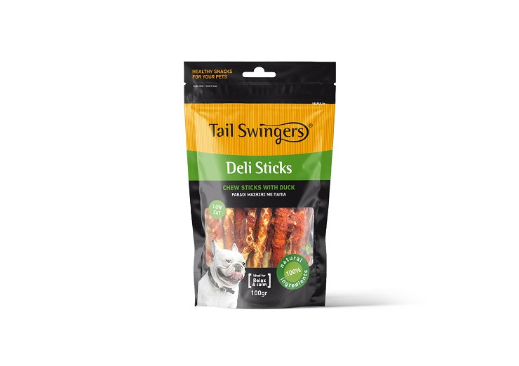 TAIL SWINGERS SNACK OSSO STICK INTRECCIATO CON FILETTO DI ANATRA  100 GR