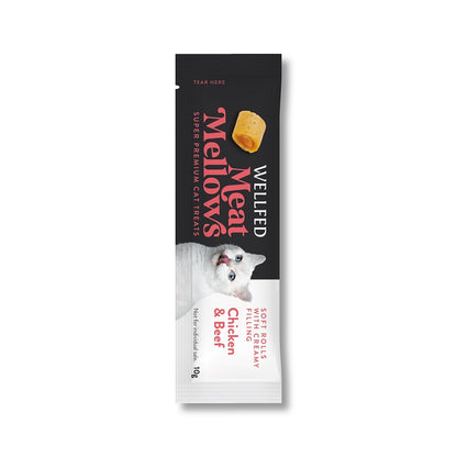 SNACK GATTO MEAT MELLOWS POLLO E MANZO 3 x10 gr