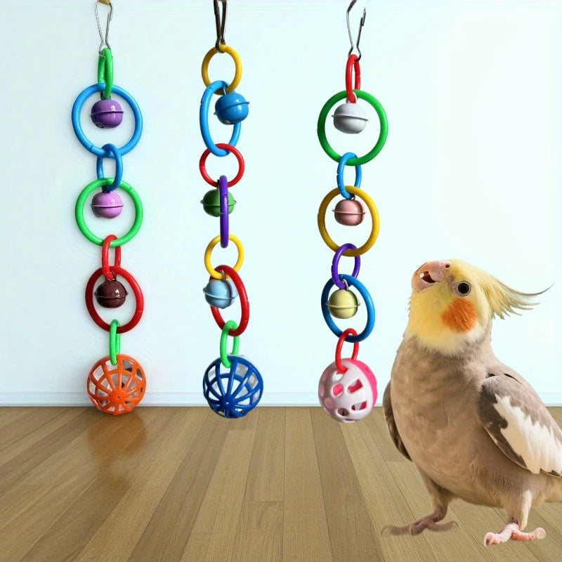 GIOCO PER UCCELLI set 3 pz catenella