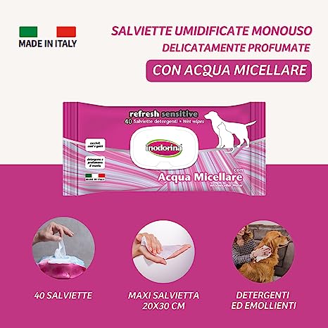 SALVIETTINE INODORINA ACQUA MICELLARE 40 PZ