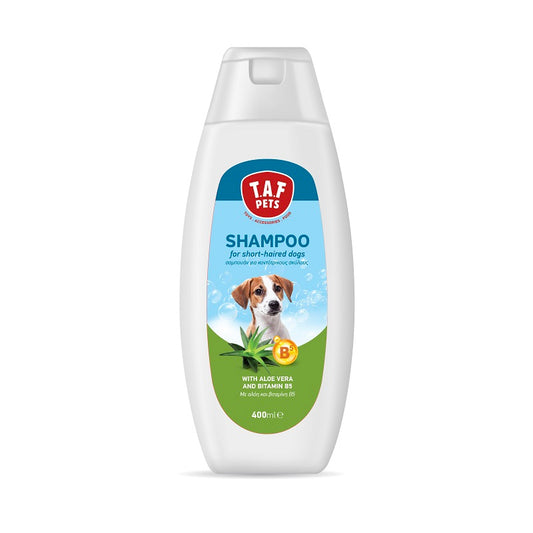 SHAMPOO TAF 400 ML PER CANI A MANTO CORTO CON ALOE VERA & VITAMINA B5