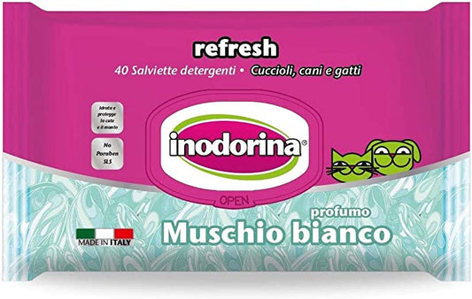 SALVIETTINE INODORINA PROTEINE MUSCHIO BIANCO 40 PZ