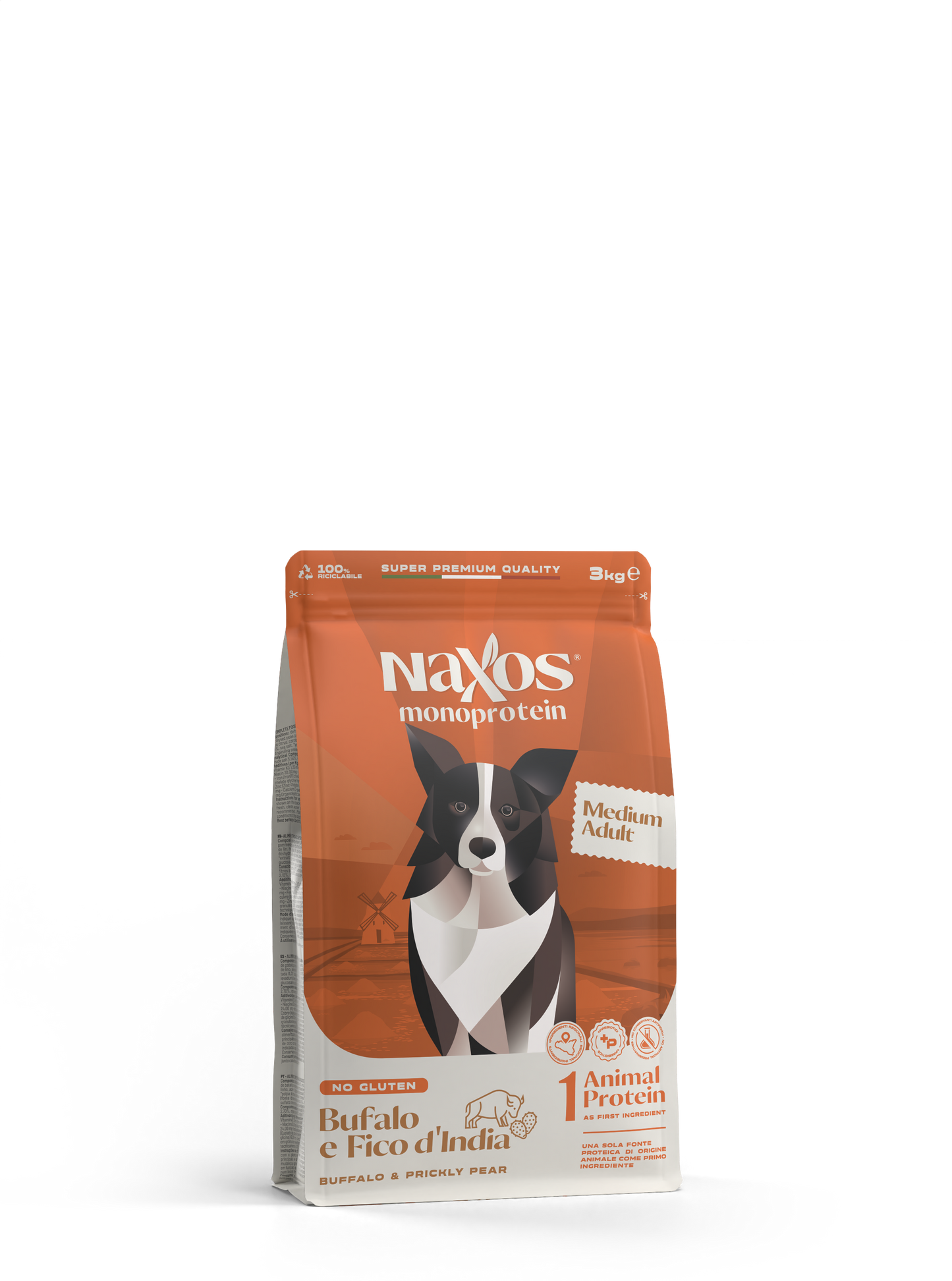 Naxos adult medium bufalo e fico d'india  12 kg monoproteico al bufalo gluten free