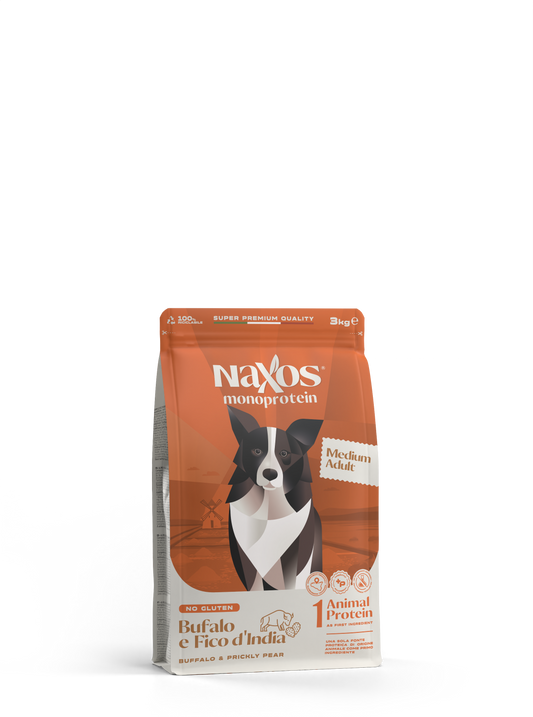 Naxos adult medium bufalo e fico d'india  12 kg monoproteico al bufalo gluten free