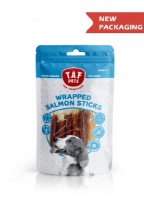 SNACK PER CANI TAF STICK INTRECCIATO CON SALMONE 75 gr