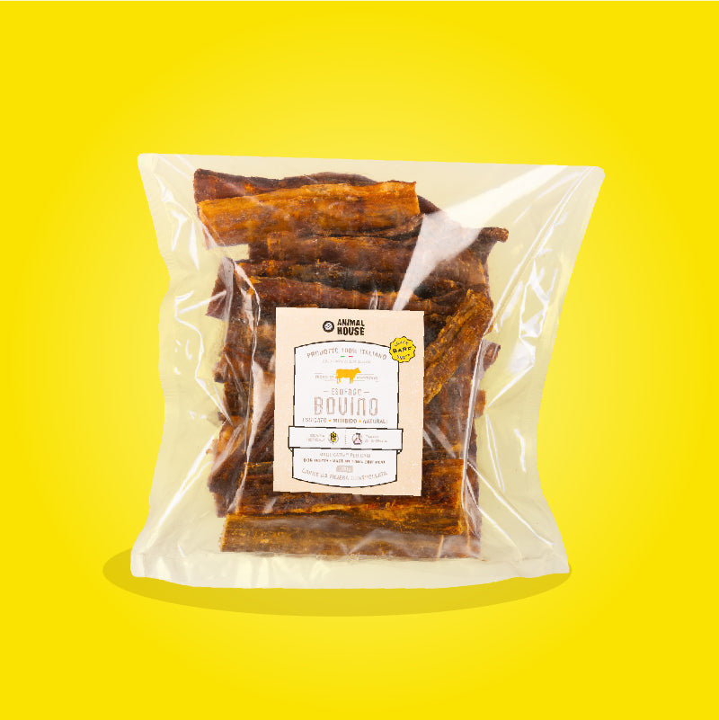 SNACK ANIMAL HOUSE BARF Esofago Bovino Essiccato per cani 500 gr
