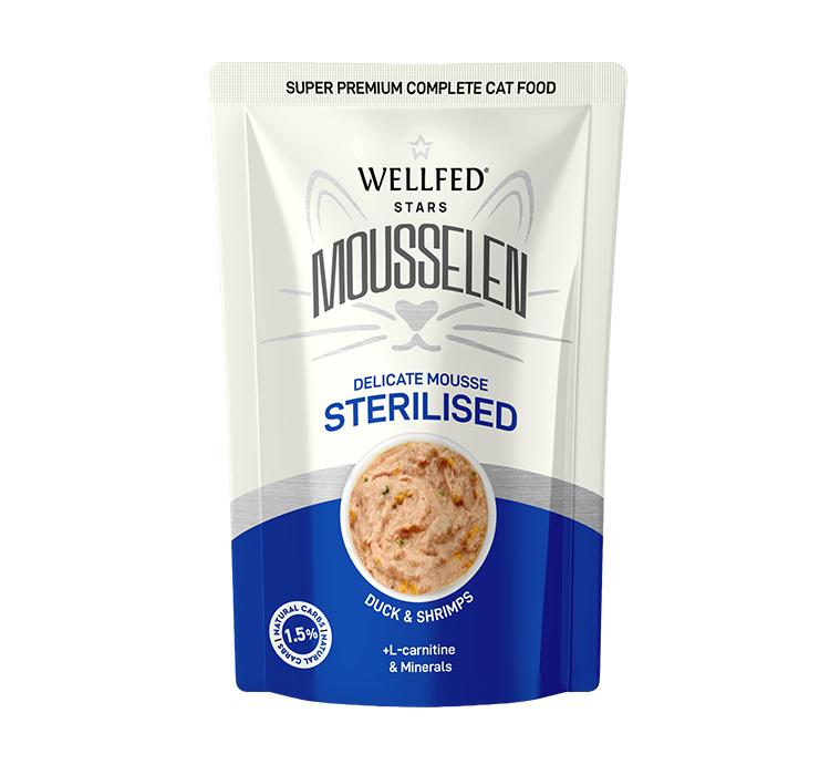 12 pz wellfed mouse per gatti sterilizzato pollo & gamberetti