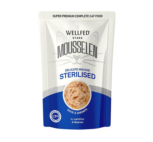 12 pz wellfed mouse per gatti sterilizzato pollo & gamberetti