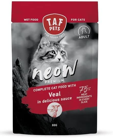 Neow bustine gatto 75% di carne 80 gr  manzo