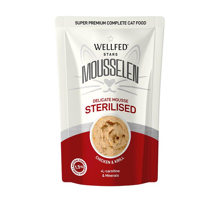 12 pz wellfed mouse per gatti sterilizzati pollo e krill