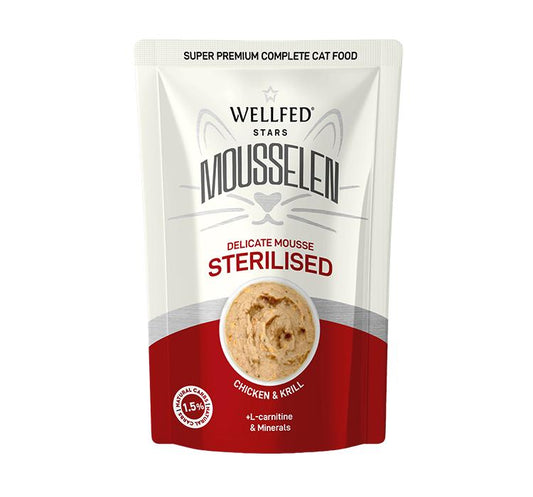 12 pz wellfed mouse per gatti sterilizzati pollo e krill