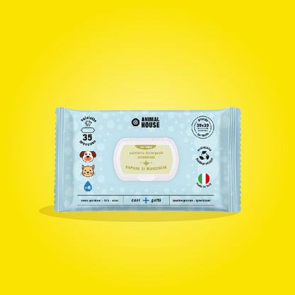 SALVIETTE MAXI  ANINAL HOUSE PER CANI E GATTI BIODEGRADABILI 35 PZ MARSIGLIA