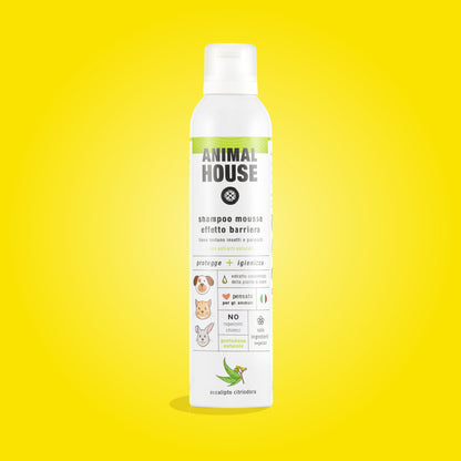 SHAMPOO MOUSE A SECCO ANIMAL HOUSE 300 ML REPELLENTE EFFETTO BARRIERA