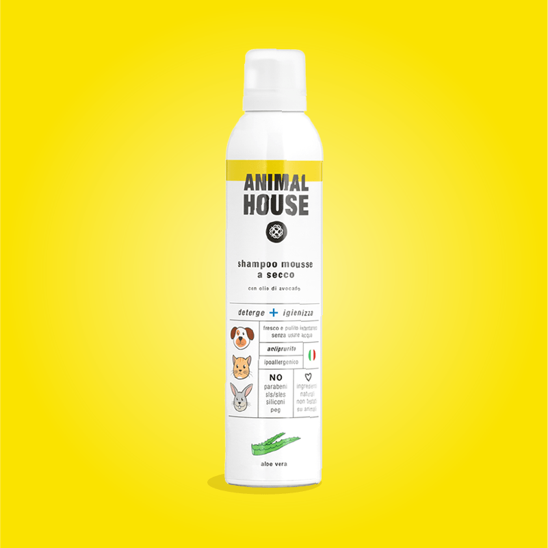 SHAMPOO MOUSE A SECCO ANIMAL HOUSE 300 ML ALOE