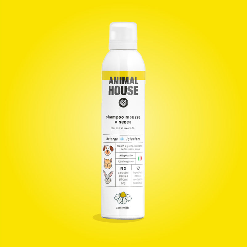 SHAMPOO MOUSE A SECCO ANIMAL HOUSE 300 ML CAMOMILLA