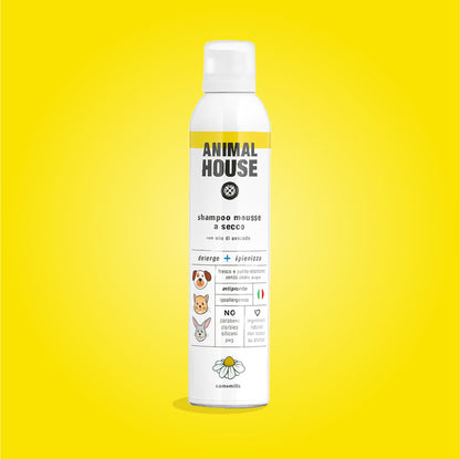 SHAMPOO MOUSE A SECCO ANIMAL HOUSE 300 ML CAMOMILLA