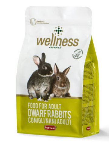 PADOVAN WELLNESS ADULT DWARF RABBIT 3KG PELLETTATO PER CONIGLI ADULTI