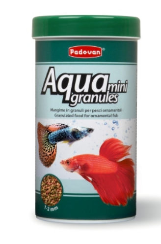 PADOVAN AQUA MINI GRANULES 250ml/120 gr CIBO A GRANELLI PER  PESCI TROPICALI