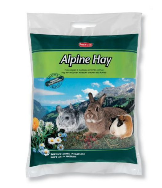 PADOVAN FIENO ALPINE HAY 700 gr FIENO VENTILATO PER RODITORI CON FIORI ALPINI