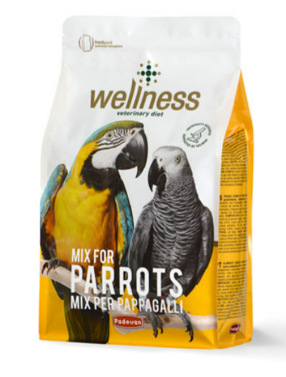 PADOVAN WELLNESS PARROTS  PAPPAGALLI CON ESTRUSI 2,5 Kg